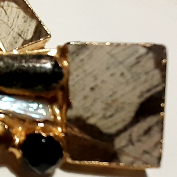 Jasper & pearl & bead earrings, vintage - Picture 4 of 8